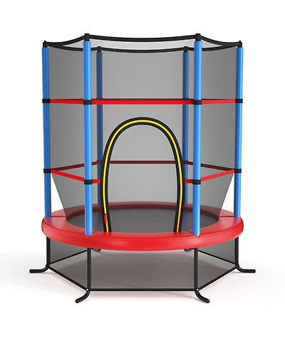 Gymax 55'' Recreational Trampoline for Kids Toddler w/ Enclosure Net