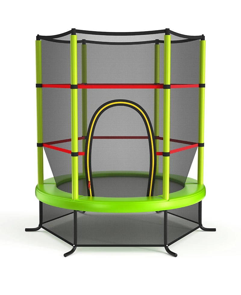 Gymax 55'' Recreational Trampoline for Kids Toddler w/ Enclosure Net