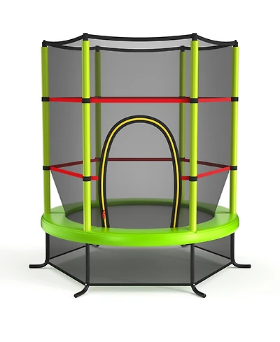 Gymax 55'' Recreational Trampoline for Kids Toddler w/ Enclosure Net