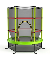 Gymax 55'' Recreational Trampoline for Kids Toddler w/ Enclosure Net