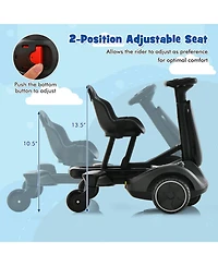 Hongge 6V Kids Ride on Drift Car with 360° Spin and 2 Adjustable Heights