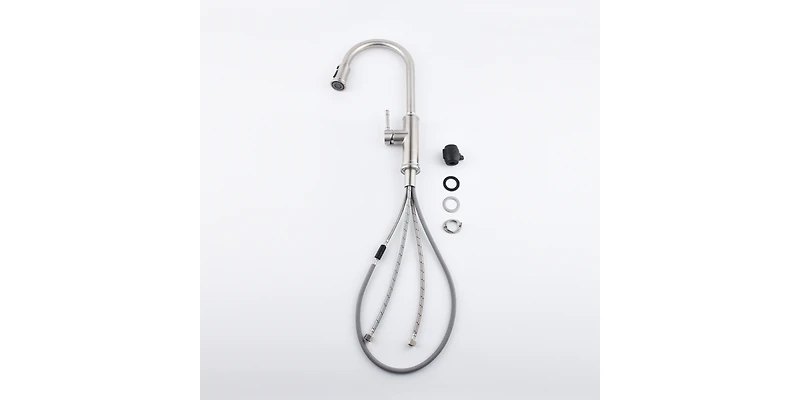 Slickblue Kitchen Faucet with Pull-Out Spray Head for Enhanced Functionality and Easy Cleaning