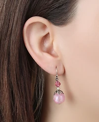 2028 Acrylic Bead Crystal Drop Earrings