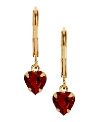 2028 Crystal Heart Drop Earrings