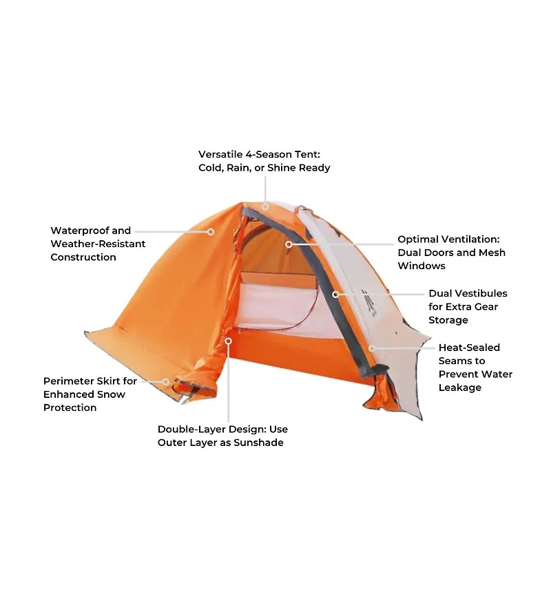 San Gabriel 4 Season Backpacking Tent 2-Person