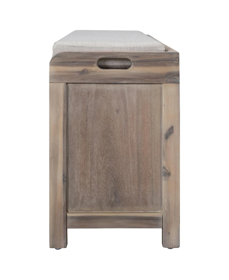 Slickblue Storage Bench with Removable Basket & 2 Drawers Versatile Organization Solution for Any Space