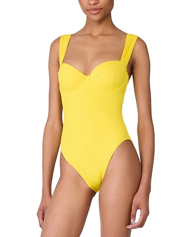Kate Spade Women's Shirred Strap One-Piece Swimsuit