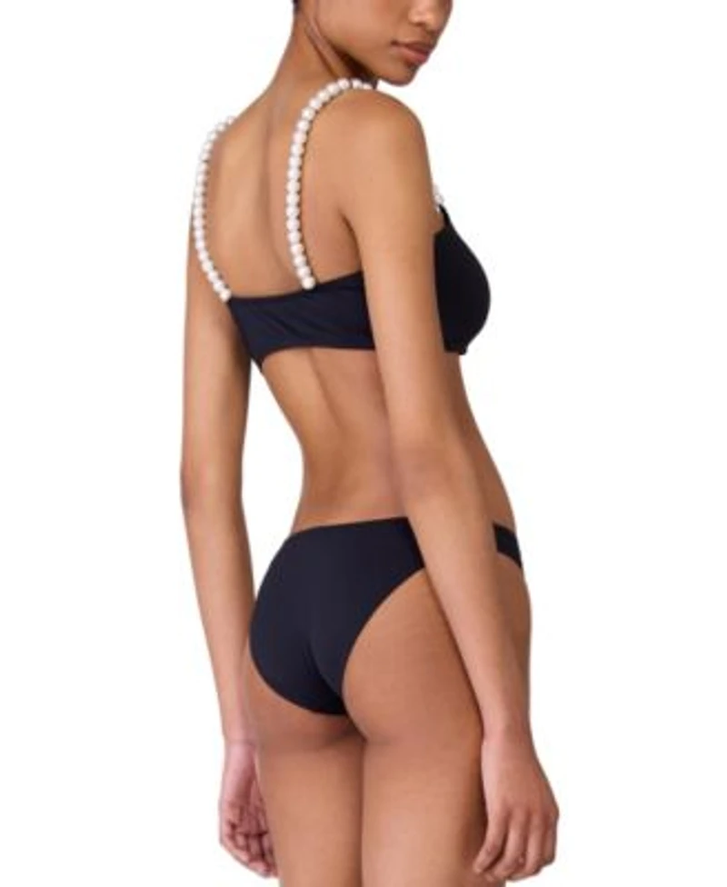 Kate Spade Womens Embellished Strap Bikini Top High Cut Bottoms