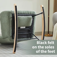 Streamdale Modern Nursery Rocking Chair with Upholstered Glider