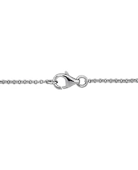 Cultured Freshwater Pearl (3-3-1/2mm) and Lab Grown White Sapphire (1/8 ct. t.w.) Flower 18" Pendant Necklace in Sterling Silver