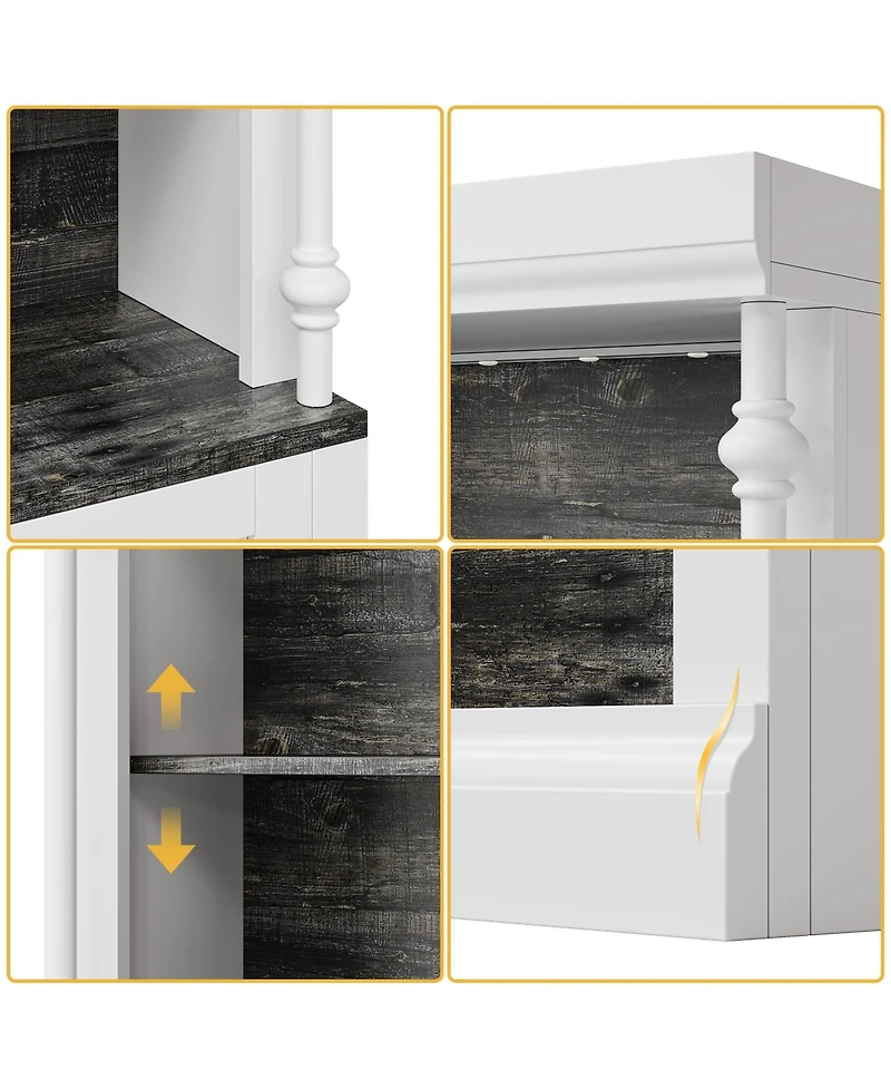 gaomon Tall Storage Bookcase with 5-Tier Open Shelves