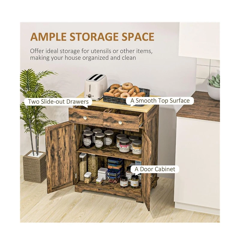 Slickblue Kitchen Storage Cabinet for Efficient Organization and Ample Space for Kitchen Essentials