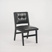 Streamdale Pu Dining Chair Set with Wooden Legs (2)
