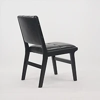 Streamdale Pu Dining Chair Set with Wooden Legs (2)