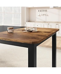 Industrial Dining Table for 68 People, 78.7" Long Kitchen Table, Wood Dining Table