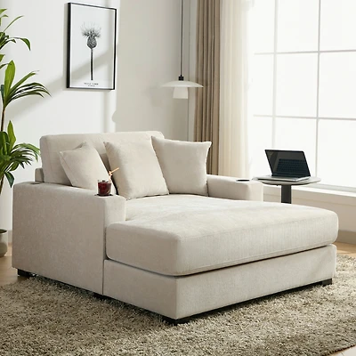 Streamdale 55" Chaise Lounge Sofa with Amenities