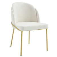 Modern Dining Chairs Set of 2, White and Brown, Comfort and Style