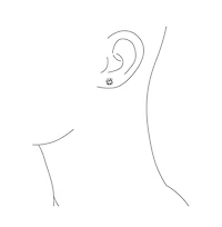 Bling Jewelry Round Solitaire Stud Earrings 4 Prong .925 Sterling Silver 6MM