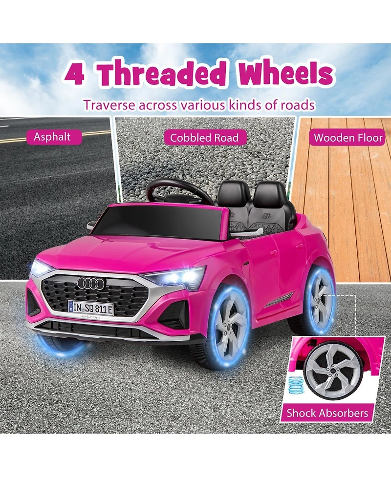 Hongge 12V Kids Ride on Car Licensed Audi SQ8 with Remote Control and 3 Speeds