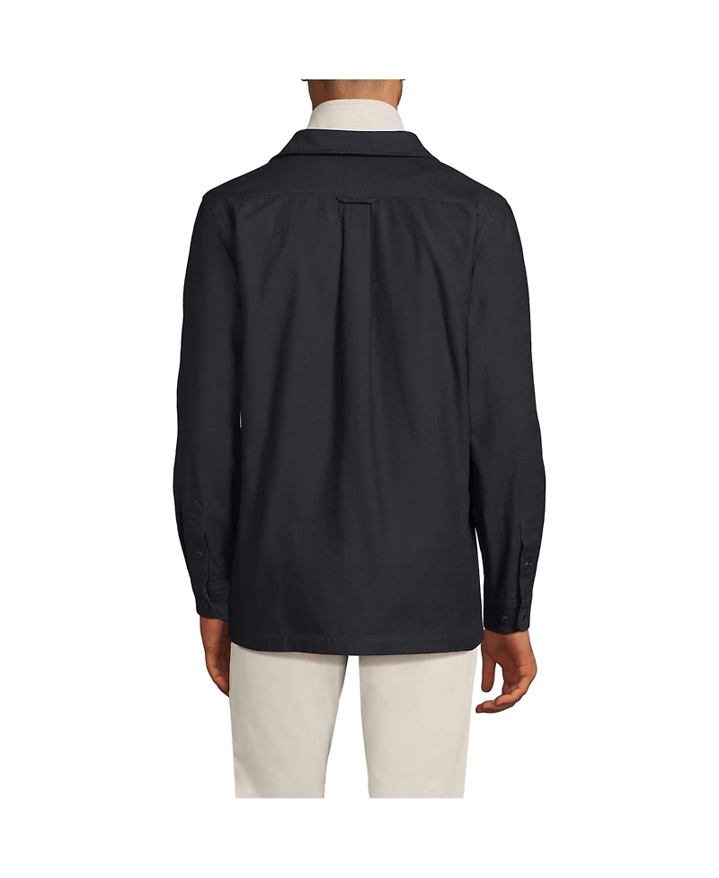Lands' End Big & Tall Lined Waffle Shirt Jacket