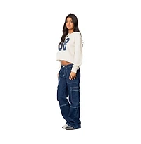 Edikted Womens 88 Waffle Long Sleeve T Shirt