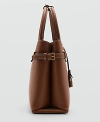 Mango Women's Padlock Detail Shopper Bag