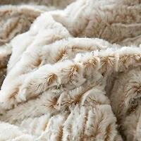 Peak of Cozy - Coma Inducer Oversized Comforter Set - Chevron Frosted Taupe