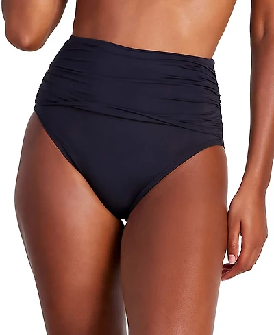 Kate Spade Women's Ruched High-Waist Bikini Bottoms