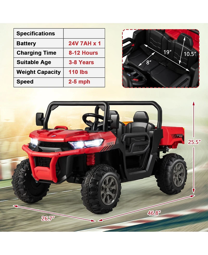Hongge 24V Ride on Dump Truck with Remote Control