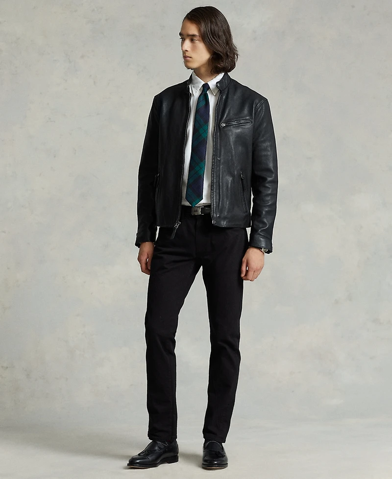Polo Ralph Lauren Men's Cafe Racer Leather Jacket