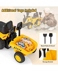 Hongge Kids Ride on Tractor Licensed Caterpillar with Detachable Trailer No Power