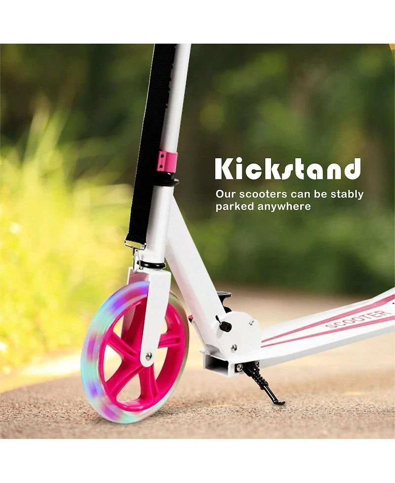 Hongge Portable Folding Sports Kick Scooter with Led Wheels
