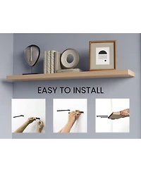 Fm Furniture Greer Floating Shelf in Melamine x2, Light Pine