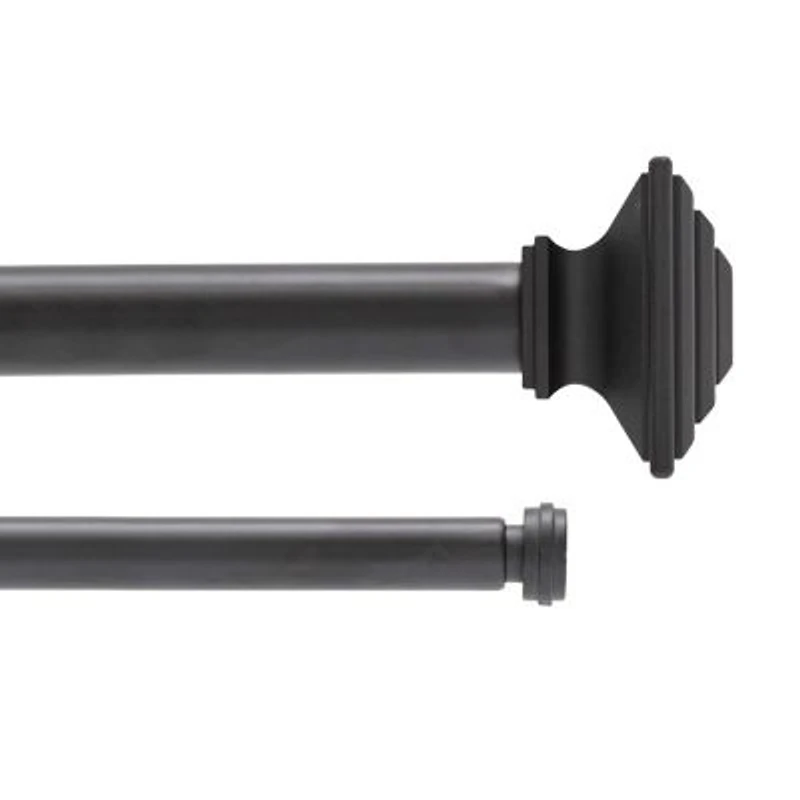 Kenney Mission Premium 1-Inch Double Curtain Rod for Elegant Layered Window Treatments