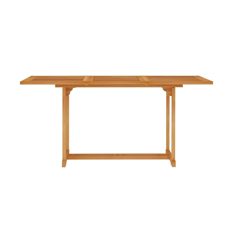 vidaXL Patio Table 59.1"x35.4"x29.5" Solid Teak Wood