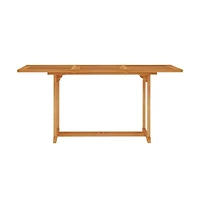 vidaXL Patio Table 59.1"x35.4"x29.5" Solid Teak Wood