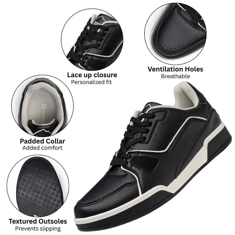 Alpine Swiss Men's Remy Fashion Sneakers Low Top Casual Comfortable Tennis Shoes