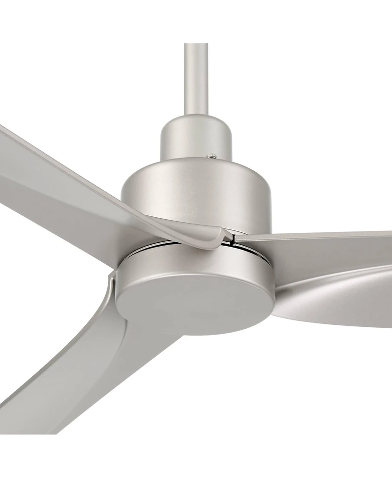 Casa Vieja 60" Sailplane Modern Indoor Outdoor Ceiling Fan 3 Blade Remote Control Silver Finish Bedroom Patio Damp Rated