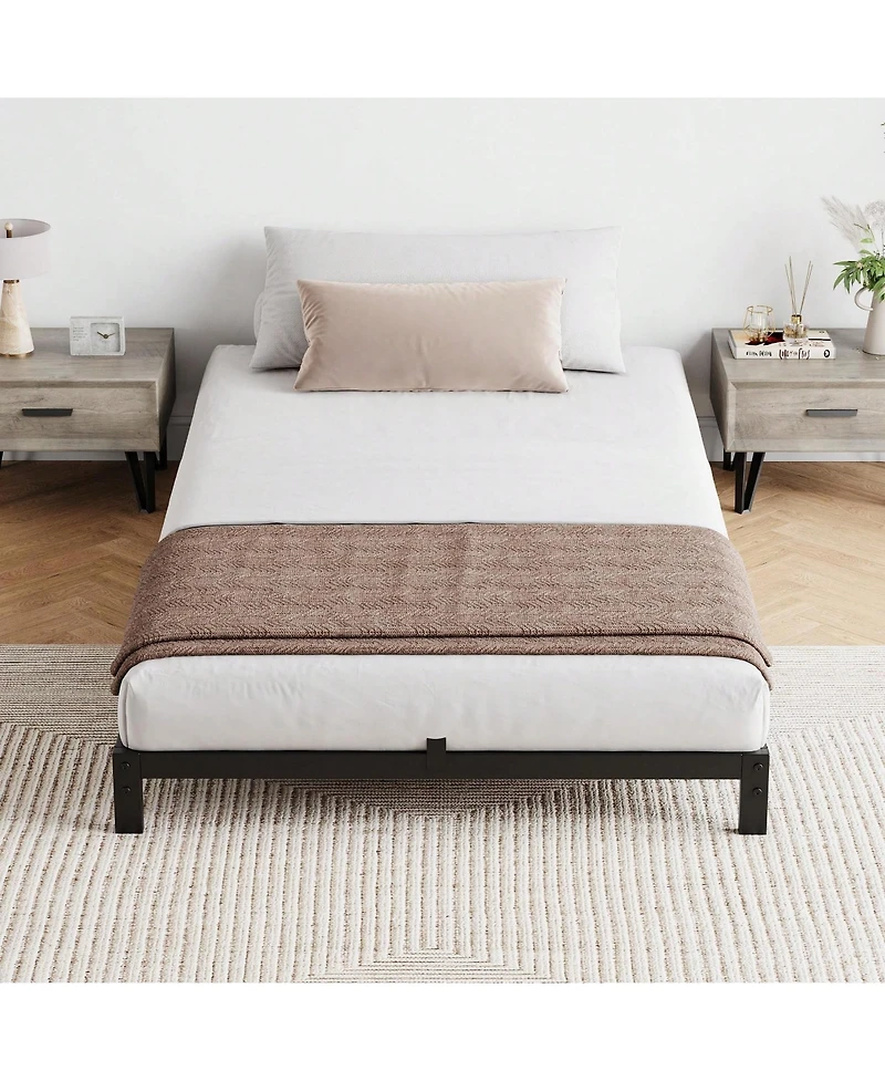 gaomon Bed Frame, -Inch Metal Low Platform Bed Frame, Bed Frame With Metal Slat Support, Mattress Foundation, No Box Spring Needed