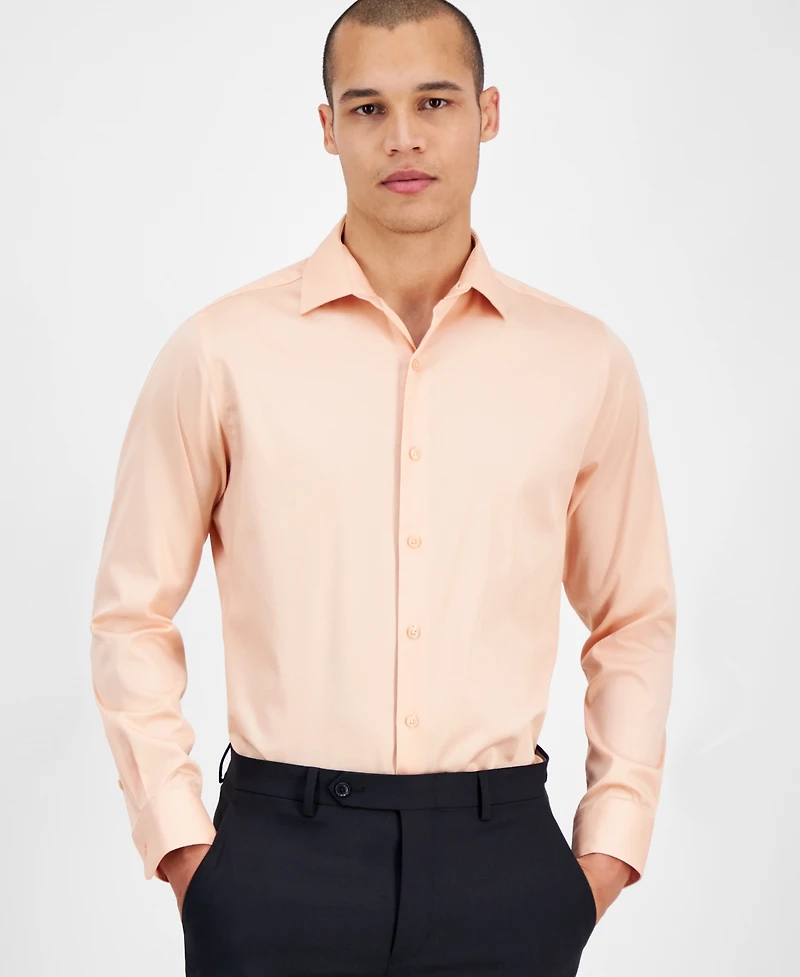 Bar Iii Men's Spread-Collar Sateen Dress Shirt