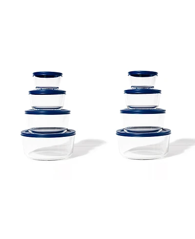 Dura Living 16-Piece Round Nesting Food Storage and Meal Prep Container Set