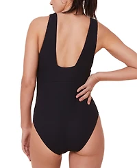 Women's Mykonos Deep Plunge V-Neck One-Piece Swimsuit