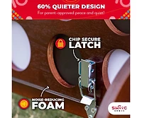 Swooc - Giant Four in a Row (All Weather) Outdoor Game w/ Carrying Case - Noise Reducing - 60% Quieter - Giant Connect - 4 Game