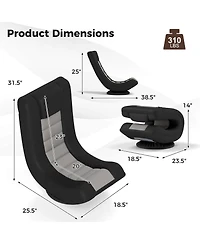 360° Swivel Gaming Chair 4 Position Adjustable Folding Floor Sofa Indoor