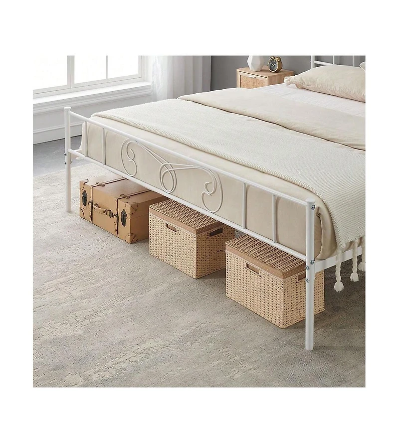 gaomon Metal Platform Bed Frame With Headboard And Footboard, Steel Slat Support And Mattress Foundation