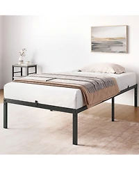 gaomon 14 Inch Twin Bed Frame Metal Platform, Twin Bed Frame With Ample Storage, No Box Spring Needed And Steel Slat Support, Easy Assembly