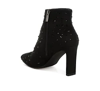 Sakura Diamante Embellished Microfiber Boots