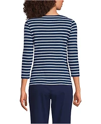 Lands' End Women's Mariner Jersey Boatneck Top