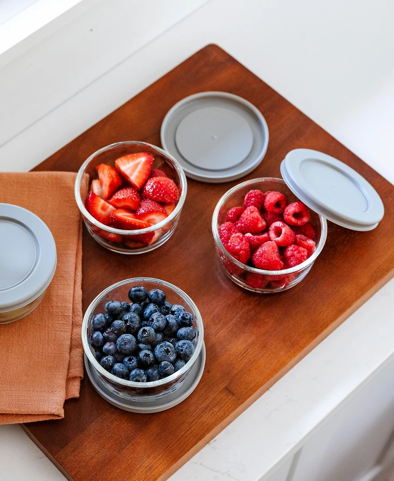 Dura Living 16-Piece 1 Cup Round Food Storage and Meal Prep Container Set