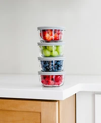 Dura Living 16-Piece 1 Cup Round Food Storage and Meal Prep Container Set